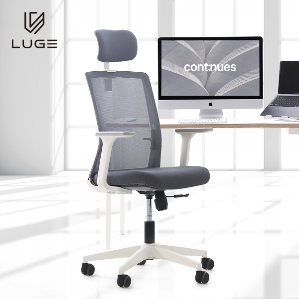 LUGE 루게 L40 플렉시블 메쉬 의자 화이트프레임