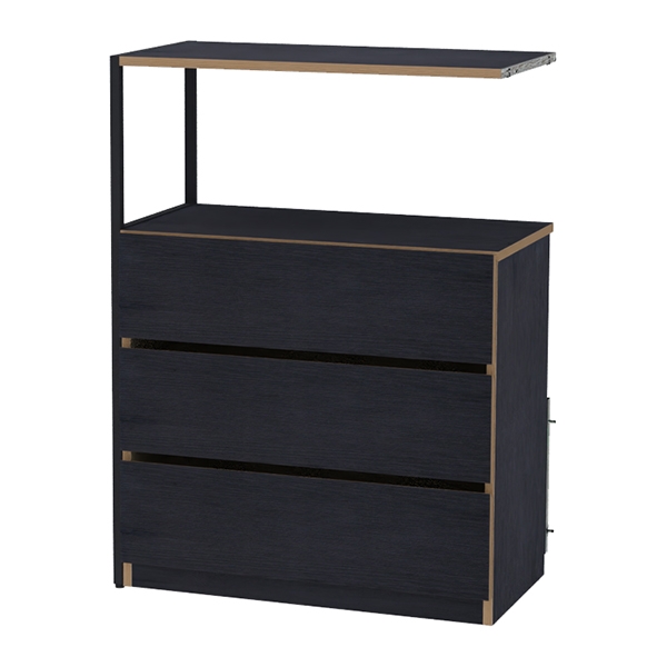 뮤보 목재형 3단 엔드옵션장 모듈책장 수납장