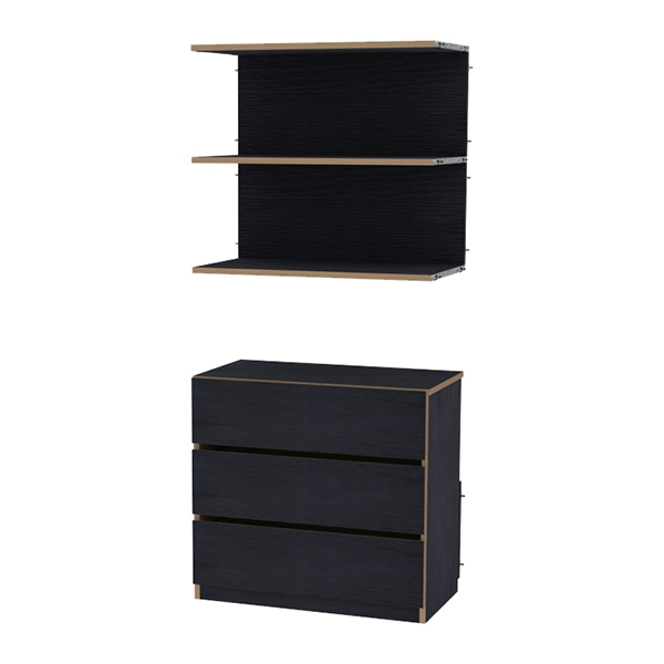 뮤보 목재형 5단 연결옵션장 모듈책장 수납장