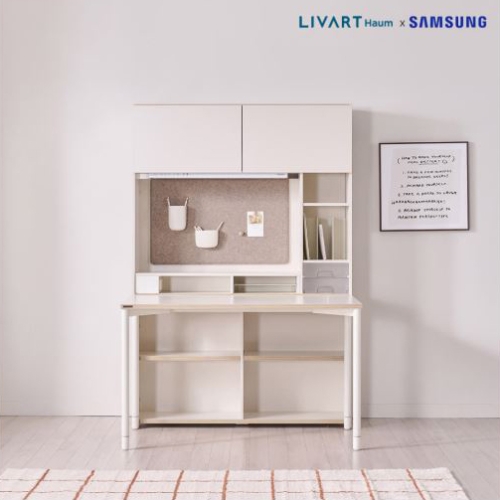 리바트 오브제 튜터 5단 책상세트(삼성조명+도어)