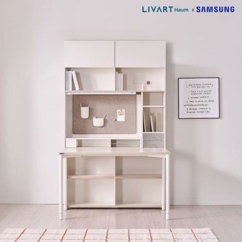 리바트 오브제 튜터 6단 책상세트(삼성조명+도어)